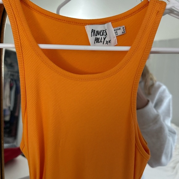 Princess Polly Orange Louie Midi Bodycon Dress Size 2 - Picture 11 of 12